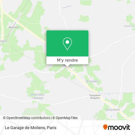 Le Garage de Moliens plan