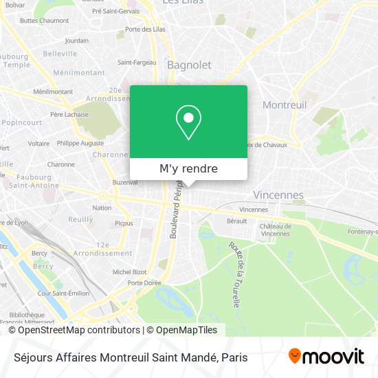 Séjours Affaires Montreuil Saint Mandé plan