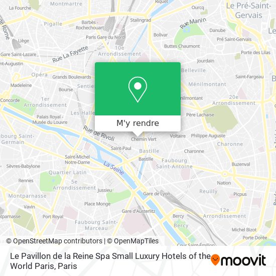 Le Pavillon de la Reine Spa Small Luxury Hotels of the World Paris plan