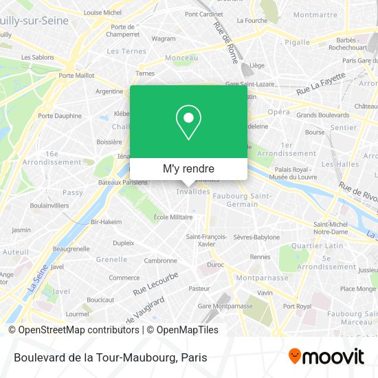 Boulevard de la Tour-Maubourg plan