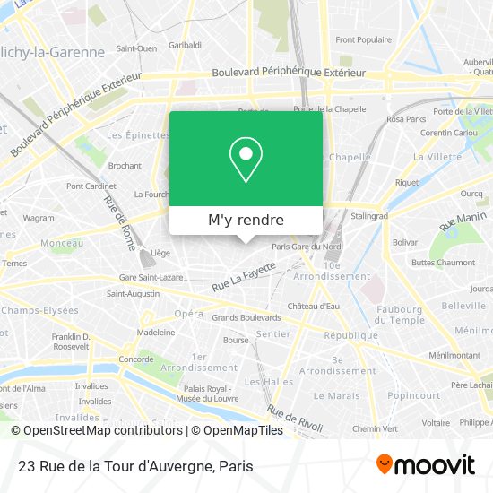 23 Rue de la Tour d'Auvergne plan