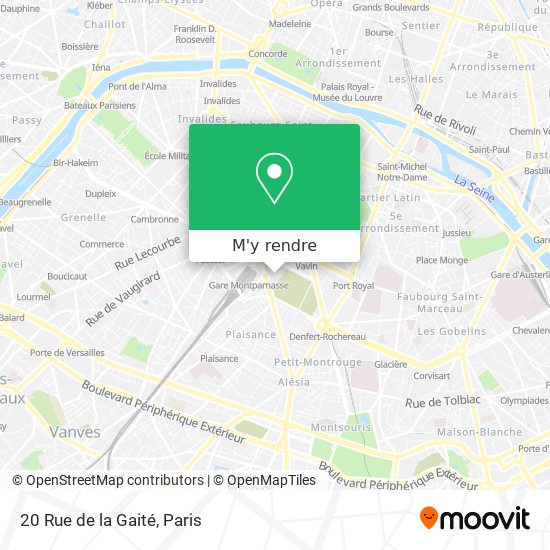 20 Rue de la Gaité plan
