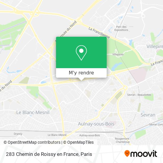 283 Chemin de Roissy en France plan