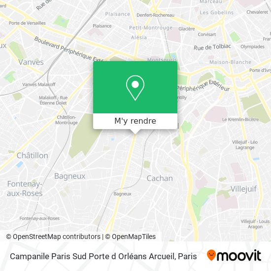 Campanile Paris Sud Porte d Orléans Arcueil plan