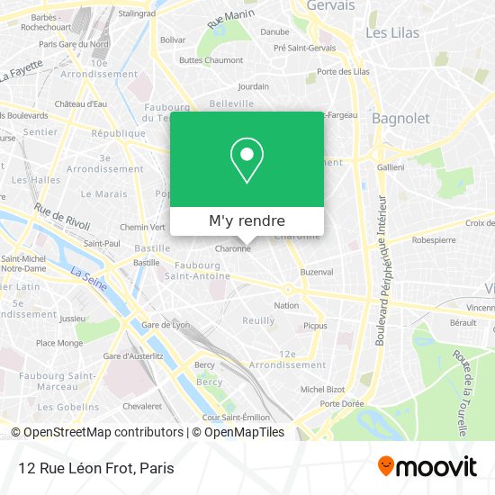 12 Rue Léon Frot plan