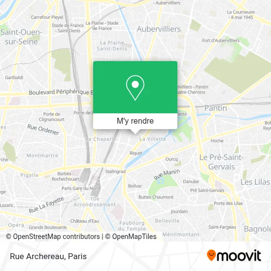 Rue Archereau plan
