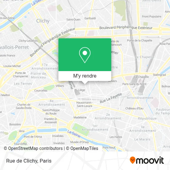 Rue de Clichy plan