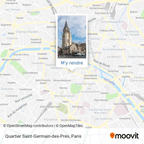 Quartier Saint-Germain-des-Prés plan