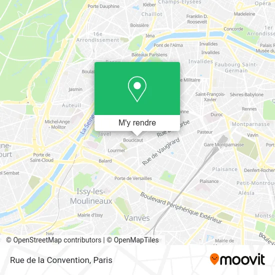 Rue de la Convention plan