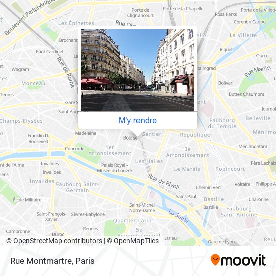 Rue Montmartre plan