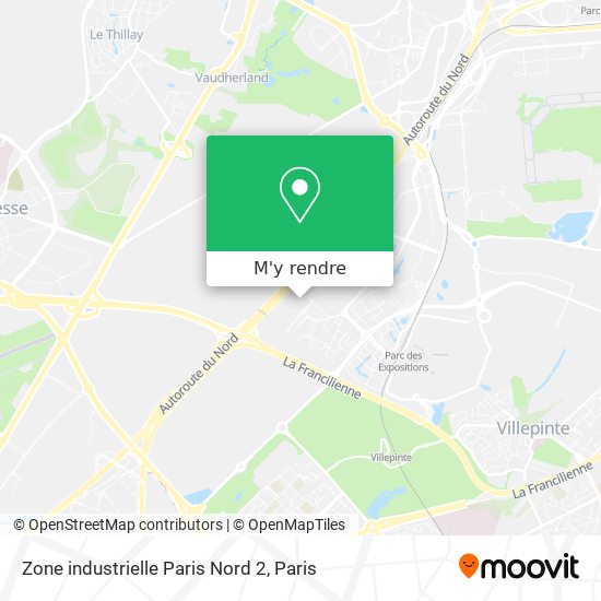 Zone industrielle Paris Nord 2 plan