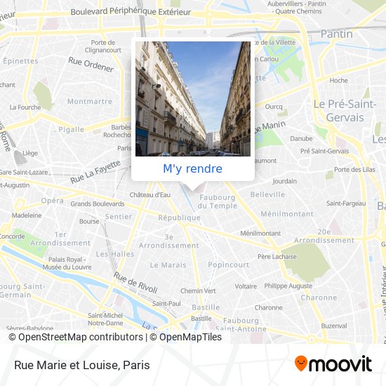 Comment aller à Rue Marie et Louise à Paris en Métro, Bus, Train