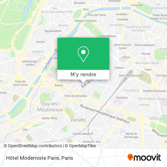 Hôtel Moderniste Paris plan