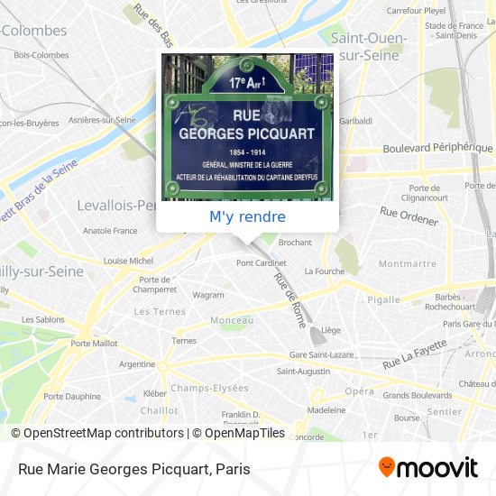 Rue Marie Georges Picquart plan