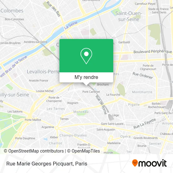 Rue Marie Georges Picquart plan