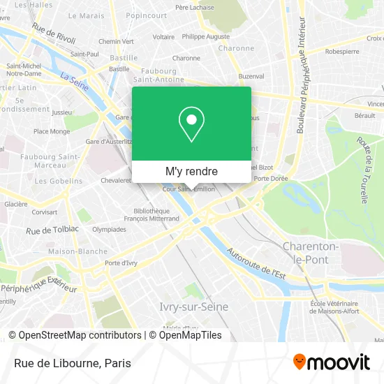 Rue de Libourne plan