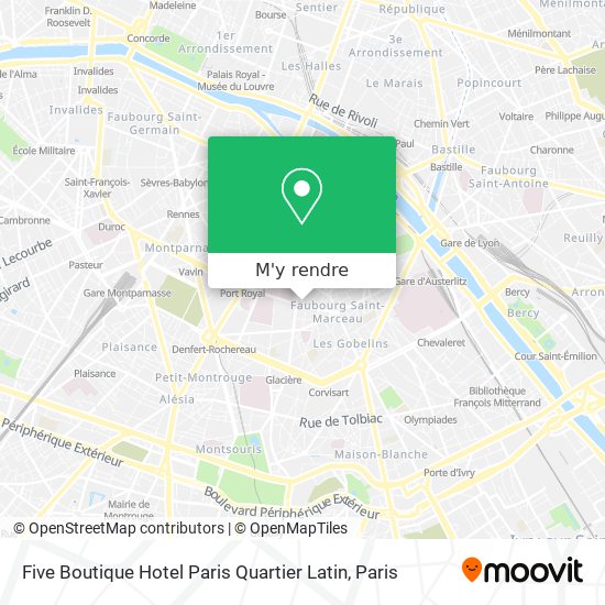 Five Boutique Hotel Paris Quartier Latin plan