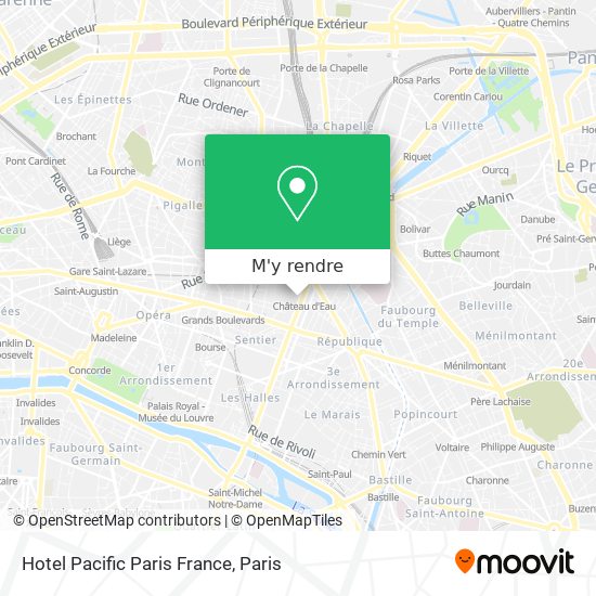 Hotel Pacific Paris France plan