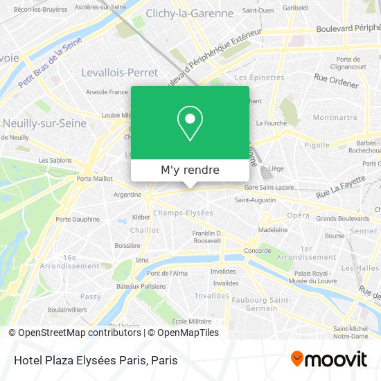 Hotel Plaza Elysées Paris plan