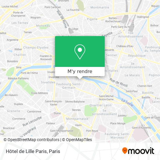 Hôtel de Lille Paris plan