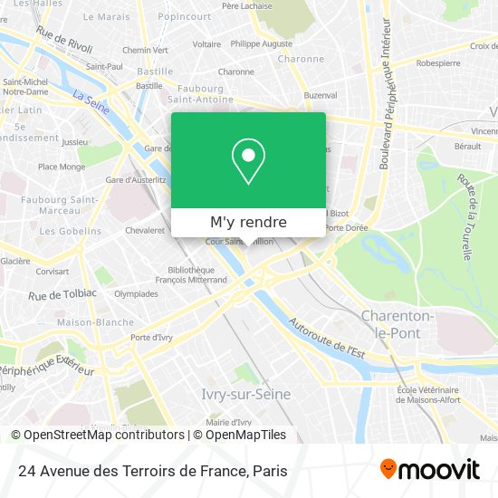 24 Avenue des Terroirs de France plan