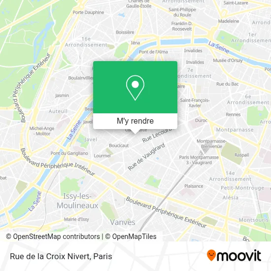 Rue de la Croix Nivert plan