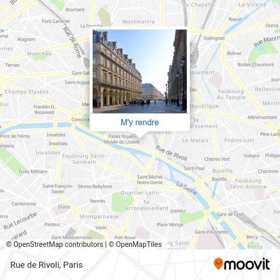 Rue de Rivoli plan