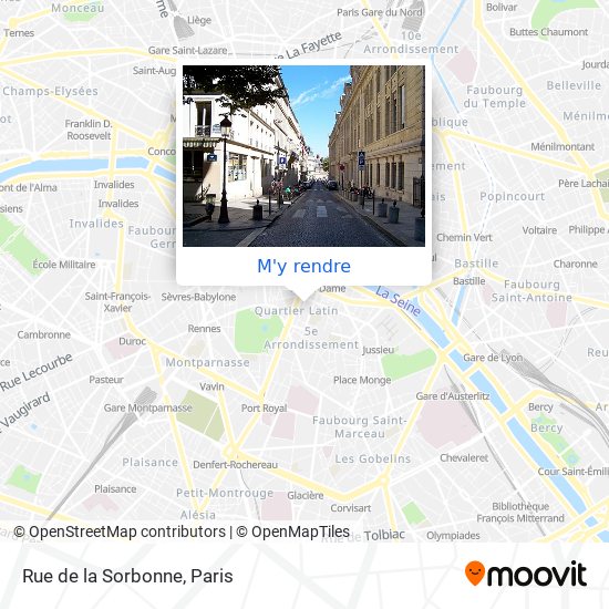 Rue de la Sorbonne plan