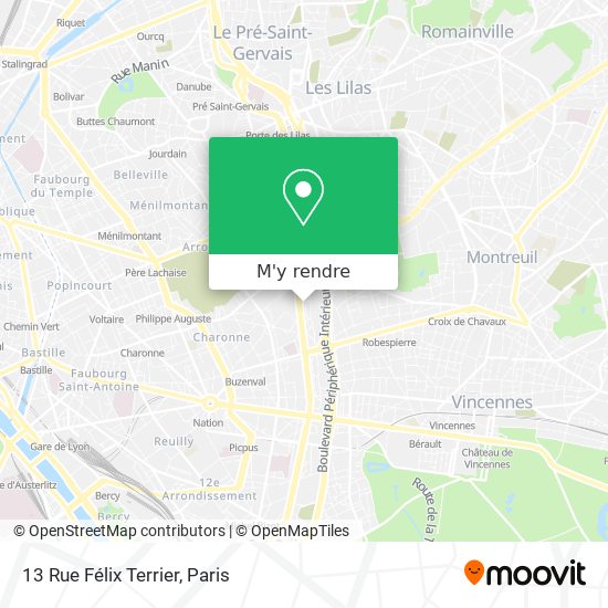 13 Rue Félix Terrier plan
