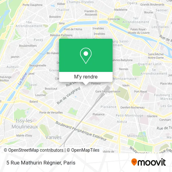 5 Rue Mathurin Régnier plan