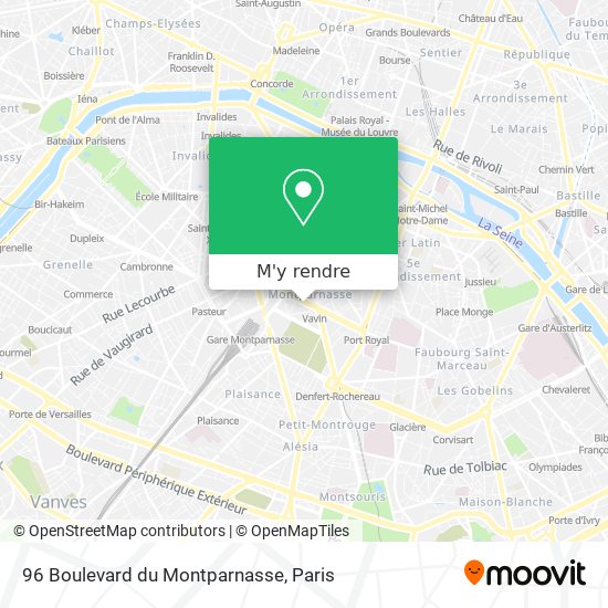 96 Boulevard du Montparnasse plan