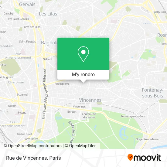 Rue de Vincennes plan