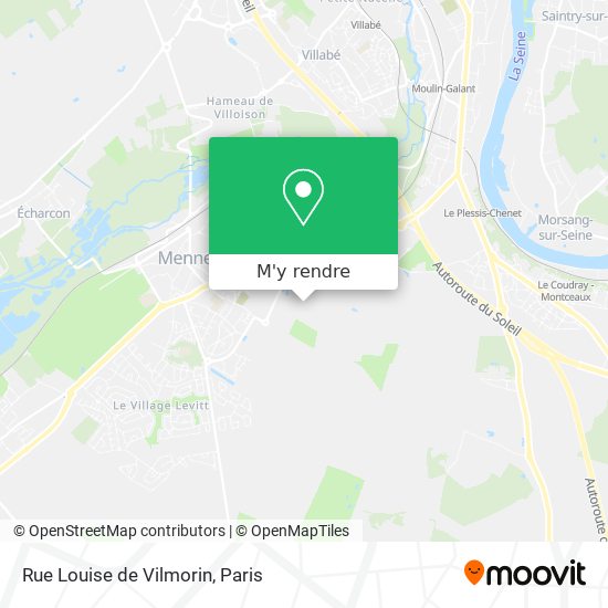 Rue Louise de Vilmorin plan