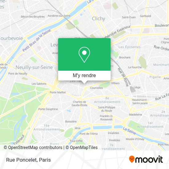 Rue Poncelet plan