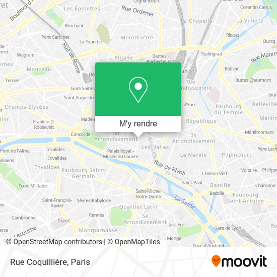 Rue Coquillière plan