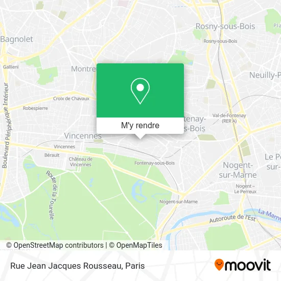 Rue Jean Jacques Rousseau plan