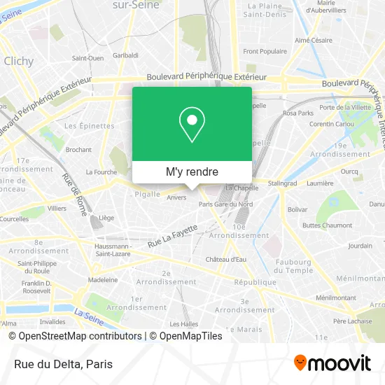 Rue du Delta plan