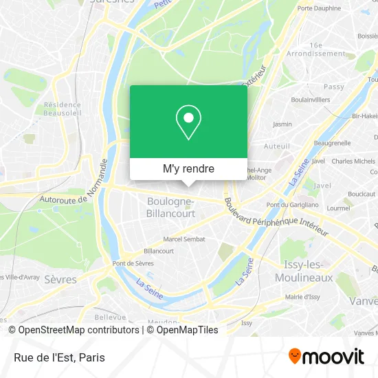 Rue de l'Est plan