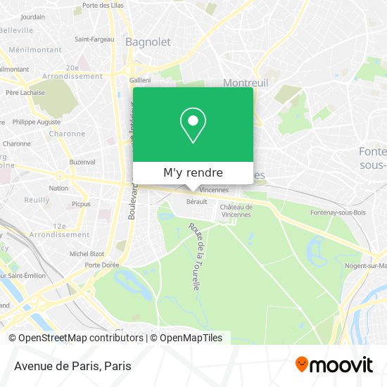 Avenue de Paris plan