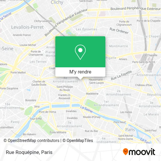 Rue Roquépine plan