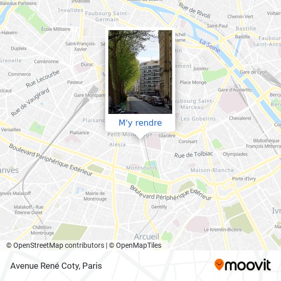 Avenue René Coty plan