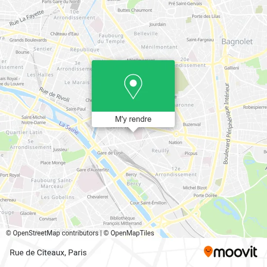 Rue de Cîteaux plan