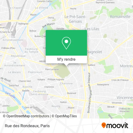 Rue des Rondeaux plan