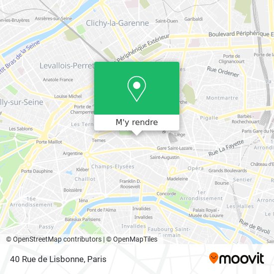 40 Rue de Lisbonne plan