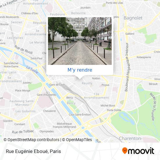 Rue Eugénie Eboué plan