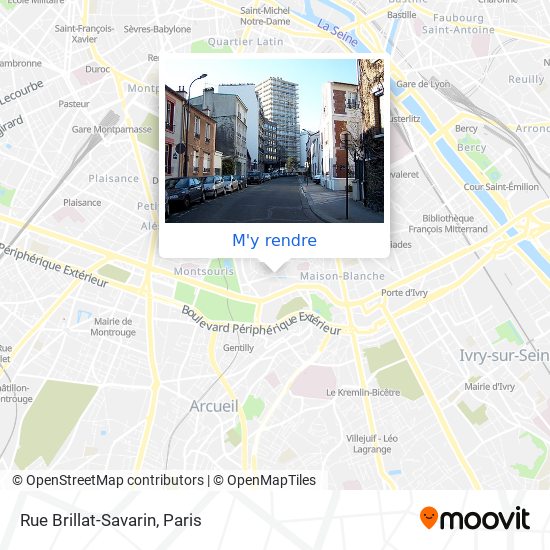 Rue Brillat-Savarin plan