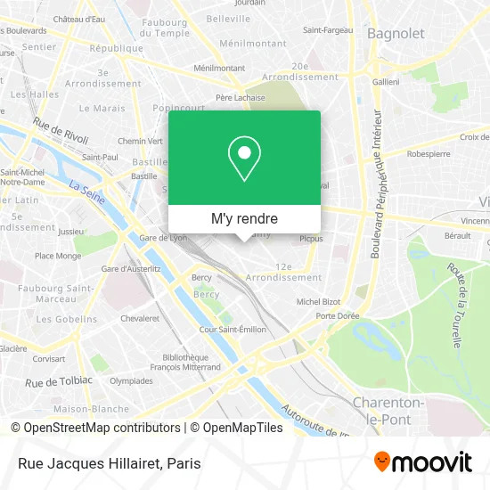 Rue Jacques Hillairet plan