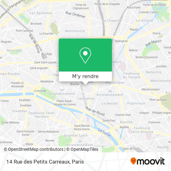14 Rue des Petits Carreaux plan