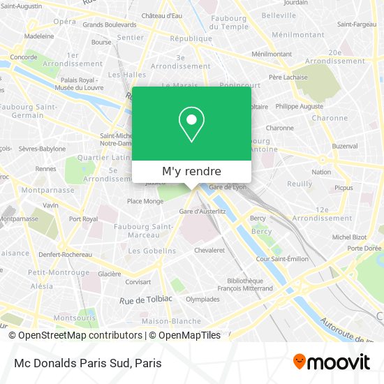 Mc Donalds Paris Sud plan