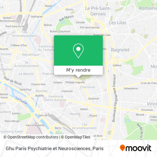 Ghu Paris Psychiatrie et Neurosciences plan